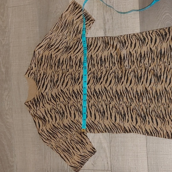 Nina Charles For Casper US S Leopard Print 100% Silk Blouse - Vintage - Picture 7 of 8